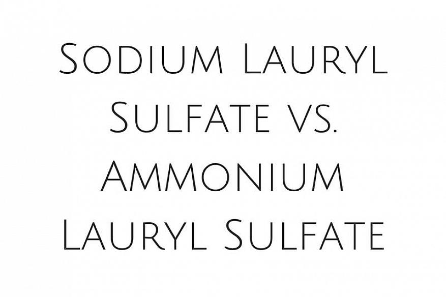 Il sodio laureth solfato non deve essere confuso con il sodio lauril solfato