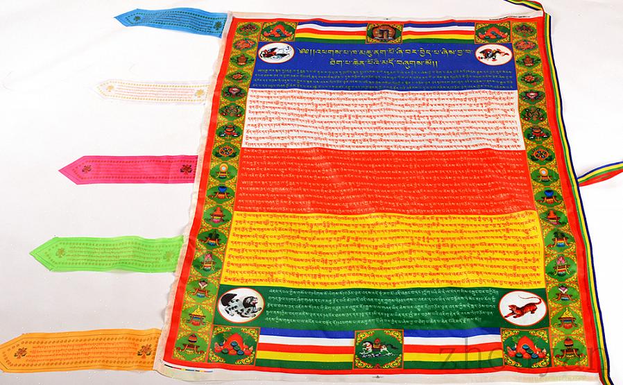 I colori delle bandiere di preghiera rappresentano i cinque elementi del feng shui