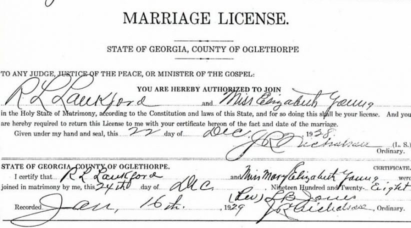 La buona notizia è che una licenza di matrimonio in Georgia è valida per sei mesi