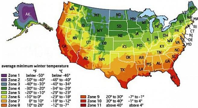 Zone rustiche dell'USDA dell'Ohio