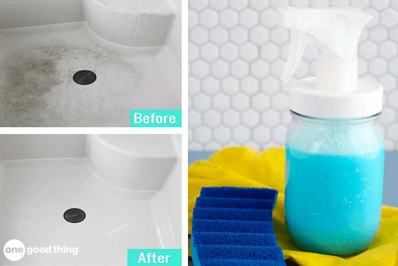 Puoi usare prodotti per rimuovere la schiuma di sapone in commercio o una versione casalinga di bicarbonato