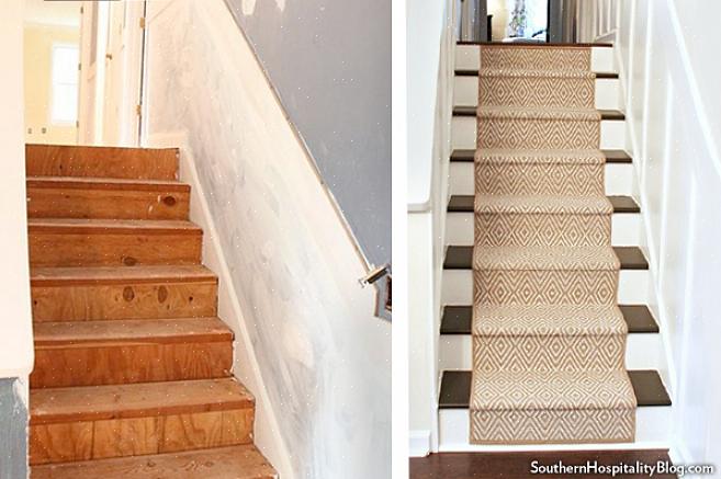 Un corridore per scale è un pezzo di moquette che non copre l'intera larghezza della scala