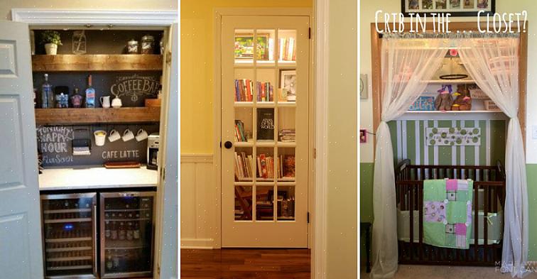 Trasformare uno spazio dell'armadio in un accogliente cameretta è un ottimo modo per fare spazio a uno o due