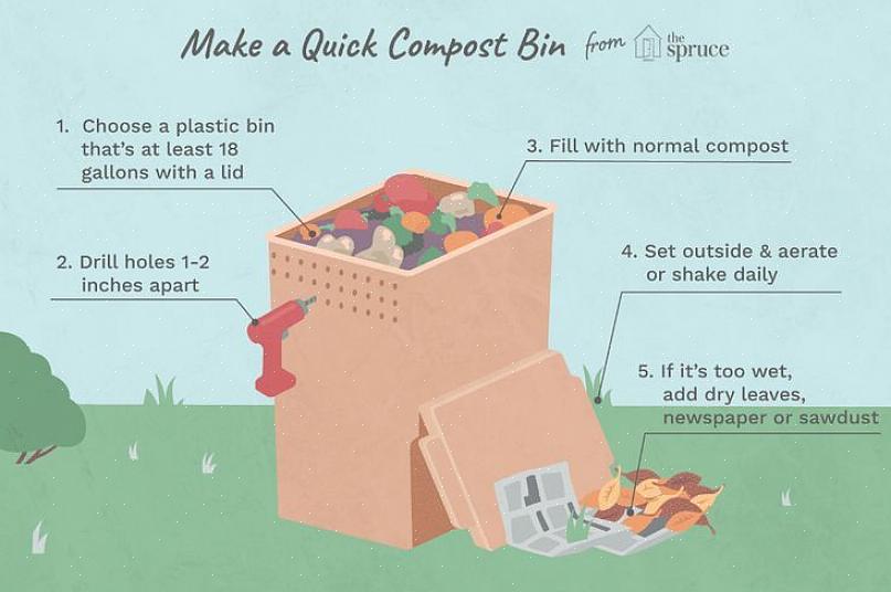 Prendi in considerazione la possibilità di creare un contenitore per il compost da un contenitore