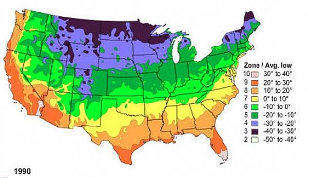 Il clima dell'area generale è indicato dalla zona di rusticità delle piante USDA