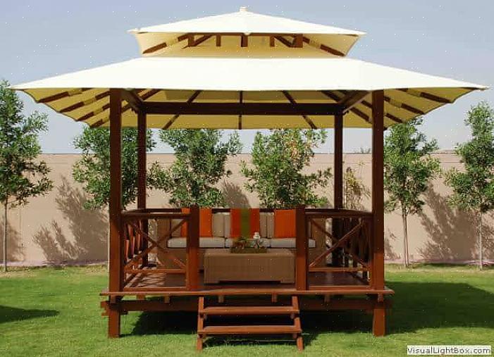 Gli egiziani costruirono gazebo da giardino per sostenere l'uva per il vino