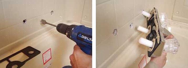 Scollegare i dadi di montaggio che fissano il rubinetto della vasca sulla parete o sulla vasca